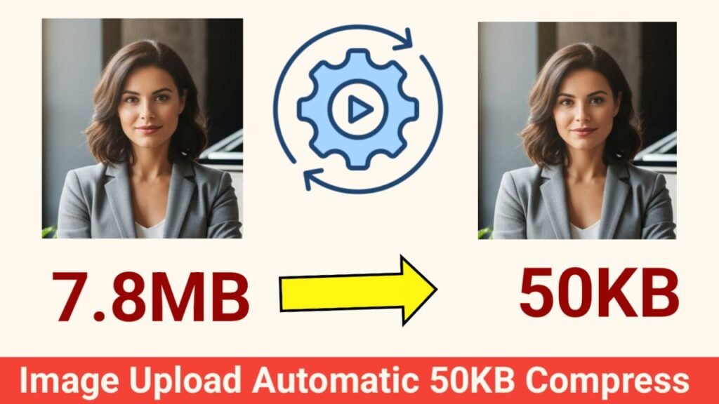 The Compress Image 50kb is a lightweight web tool designed to take any uploaded photo and produce a JPEG file that is precisely 50KB
